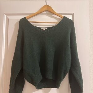Madewell Forest Green V-Neck Sweater
